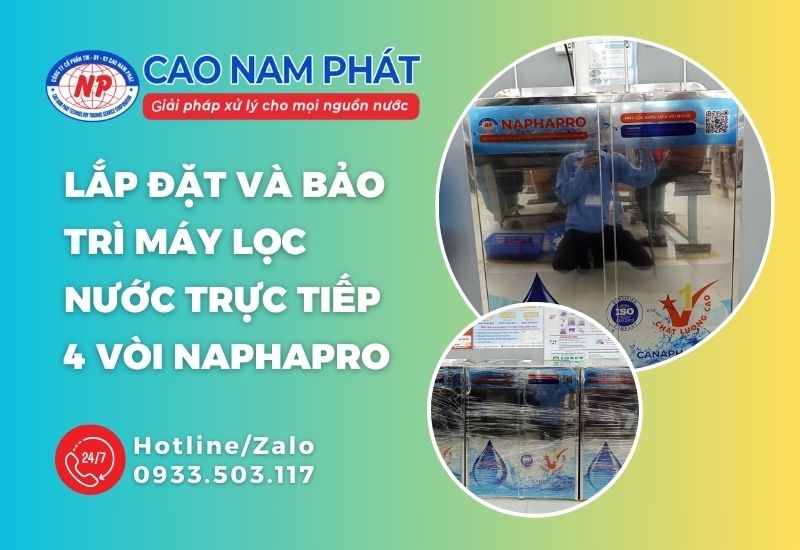 CÔNG TY SCAVI HUẾ - Lắp đặt và bảo trì máy lọc nước trực tiếp 4 vòi NaPhaPro